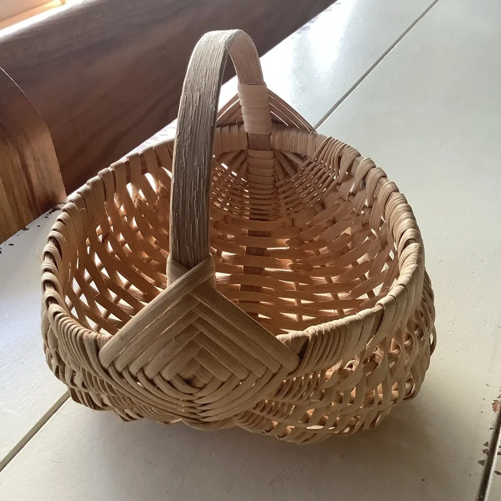 Vintage Set of 2 Woven Small Berry Egg Baskets